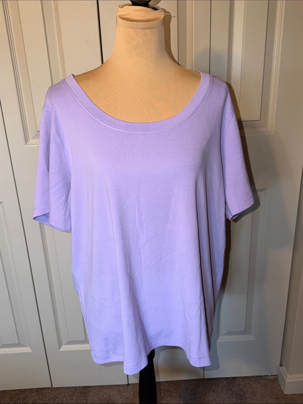 Preswick & Moore Purple Short Sleeve Knit Top Women's Size 3X
